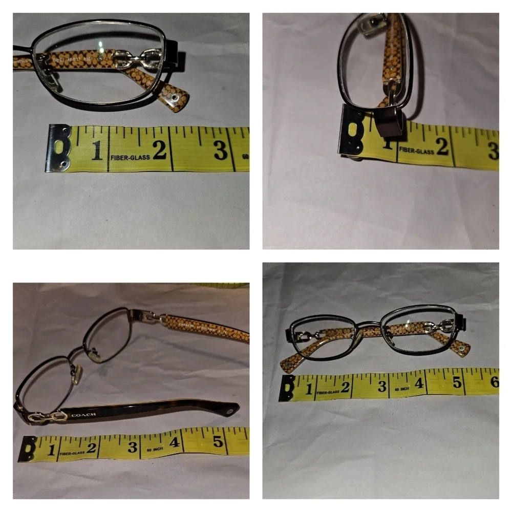 Coach HC 5054 (Faina) Satin Brown Dark Tortoise Gold Sig C Eyelasses Frames